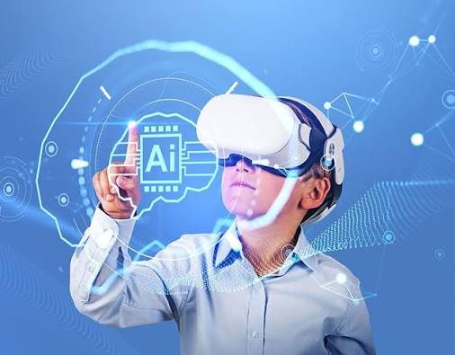 A student exploring AI technology